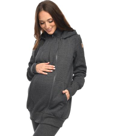 MijaCulture 3-in-1 Maternity Jumper for Baby Carrier Kangaroo Jacket - Gray XXL - Buy Online on SooperMarket.com