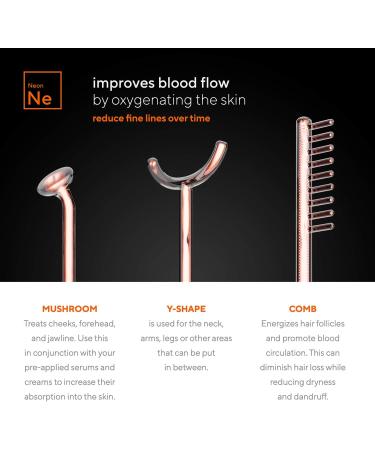 NuDerma Professional Skin Therapy Wand - Portable High Frequency Machine with 6 Wands for Clear, Firm, and Tight Skin - Buy Online on SooperMarket.com