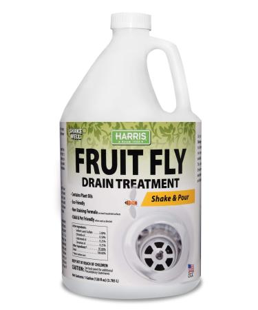 Harris Fruit Fly Drain Treatment Gel, Drain and Fruit Fly Killer for Indoor, 128oz 128 fl oz