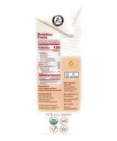 RISE Brewing Co Organic Original Oat Milk - 32 oz | Dairy-Free, Non-GMO - Buy Online on SooperMarket.com