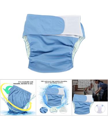 Adult Cloth Diaper Reusable Adjustable Nappy - 4 Colors - Large Size for Men, Women, and Old - Blue 305 Blue - Buy Online on SooperMarket.com
