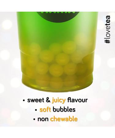Peach Popping Boba Fruit Pearls by Bubble Mania - 450g for Bubble Tea | Bursting Fruit Balls Tapioca Pearls - Buy Online on SooperMarket.com