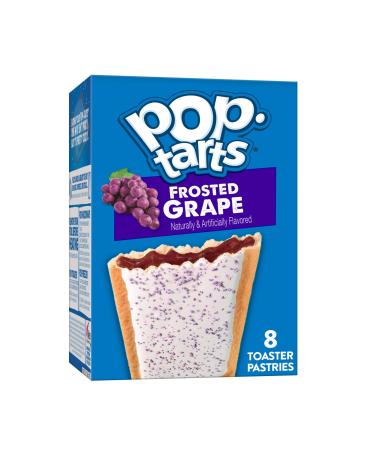 Pop-Tarts Toaster Pastries, Breakfast Foods, Kids Snacks, Frosted Grape, 13.5oz Box (8 Pop-Tarts)