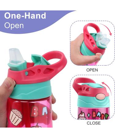 16oz Leak Proof Kids Water Bottle with Straw - BPA-Free Spout Lid for School - Boys & Girls - Buy Online on SooperMarket.com