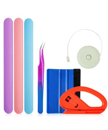 GIRAFVINYL Self Adhesive Vinyl Tools Kits Easy to Use Vinyl Weeding Tool Tweezers Pin Pen for DIY Crafts Silicone Slap Bracelets Vinyl Cutter Tape Measure TL-27