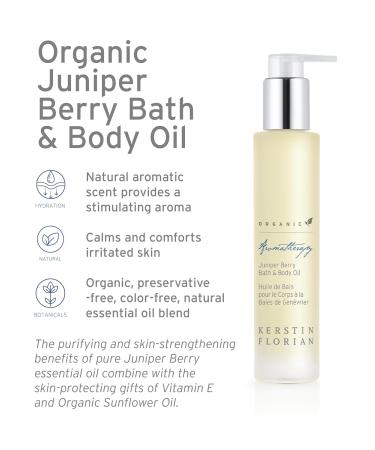 Kerstin Florian Organic Juniper Berry Body Oil - Nutrient-Rich Moisturizer with Vitamin E Coconut & Jojoba Oil for Relaxation & Massage (3.4 fl oz) - International Shipping Available - Buy Online on SooperMarket.com