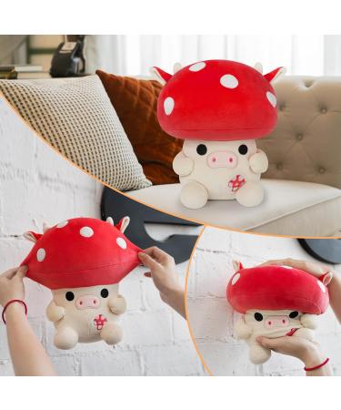YamePuia Mushroom Cow Plush Toy - Cuddly Soft Animal Pillow for Kids | Ideal Gift for Birthdays & Christmas (30cm) - Buy Online on SooperMarket.com