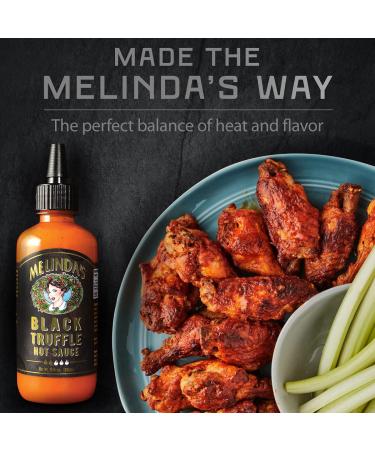 Melindas Black Truffle Hot Sauce - Gourmet Truffle Hot Sauce with Italian Black Truffles, Cayenne Peppers, Garlic, Colombian Honey - Keto Friendly, No Sugar, No Carbs - 12 oz, Pack of 2 - Buy Online on SooperMarket.com