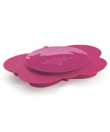 Kushies Siliplate Silicone Suction Plate for Toddlers - Pink Butterfly (Candy) | BPA, PVC & Phthalate Free | Non-Slip Feeding Dish | Dishwasher, Microwave & Oven Safe - Buy Online on SooperMarket.com