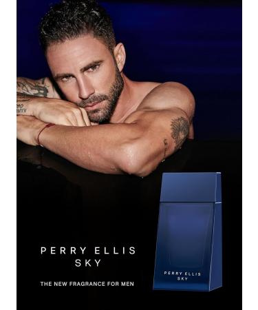 Perry Ellis Sky 3.4 fl oz EDT - Cologne for Men - fresh aquatic citrus - bergamot lime mint violet sandalwood cedarwood - Buy Online on SooperMarket.com