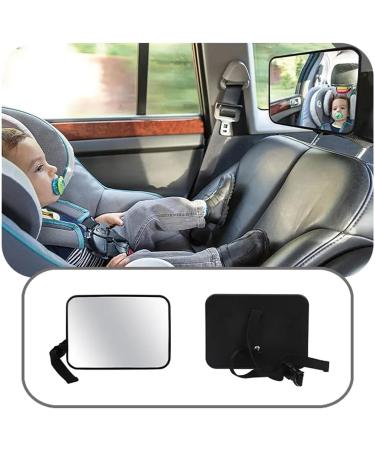 JOBi Baby Rear View Car Mirror - 100% Shatterproof | Essential for Newborn | Drive Safely and Monitor Your Child with Peace of Mind - Buy Online on SooperMarket.com