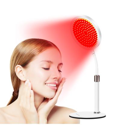 Red Light Lamp with Base Red Light Lamp with Timer 140LEDs Red Light Lamp Dimmable Brightness Red Light