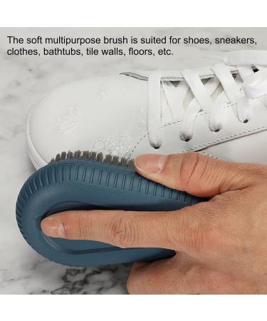 PATIKIL Cleaning Brush PP Bristles ABS Back with Hanging Hole Household Scrubbing for Shoes Sneakers Clothes Blue - Buy Online on SooperMarket.com