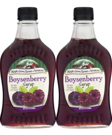 Maple Grove Farms Boysenberry Syrup 8.5 Ounce Pack of 2