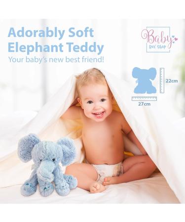 Blue Elephant Teddy Cuddly Toy for Babies | Baby Box Shop - Buy Online on SooperMarket.com