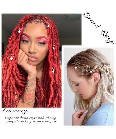 Silver Star Braid Hair Clips - 5PCS Dreadlock Charms for Women and Girls - Buy Online on SooperMarket.com