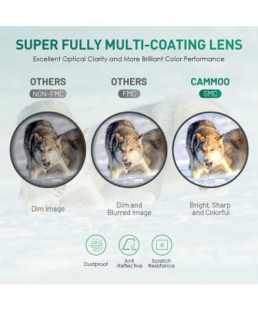 CAMMOO 12x42 HD Binoculars - IPX7 Fog & Waterproof - Bright BAK-4 Prism - Universal Phone Adapter - Bird Watching & Hunting - BLACK - Buy Online on SooperMarket.com