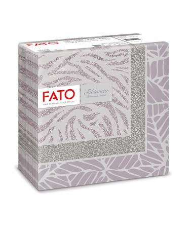 FATO - dry paper napkins airlaid textile effect pack with 50 napkins size 40x40 folded in 4 decoration jungle dust Jungle Powder