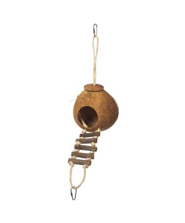 Prevue Hendryx 62801 Naturals Coco Hideaway with Ladder Bird Toy,1 Count (Pack of 1) Original Version