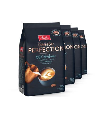 Melitta Barista Perfection 100% Honduras entire coffee beans 4 x 750g uncomfortable single-original coffee 100% Arabica beans slow drum roasting caff crema starch 3 Honduras 750 g (4 Pack)