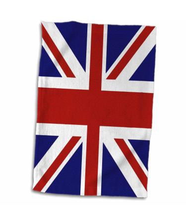 3D Rose Union Jack Old British Naval Flag TWL_62560_1 Towel  15 x 22