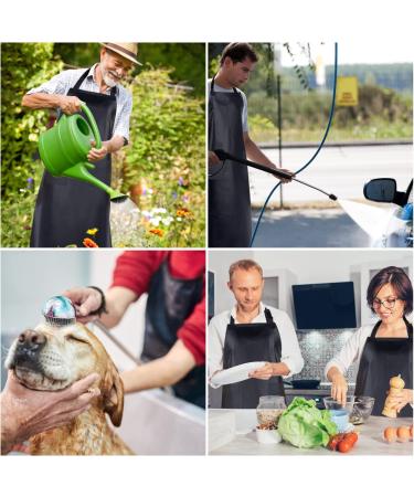 Homsolver Waterproof Rubber Vinyl Apron 2-Pack | Chemical-Resistant Adjustable Butcher Aprons for Dishwashers - International Shipping - Buy Online on SooperMarket.com