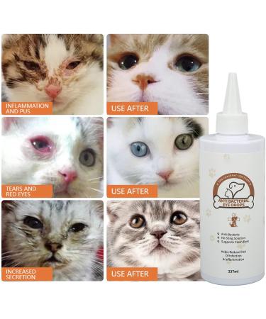 237ml Dogs and Cats Eye Cleaner Pet Eye Care Dogs Eye Rinse Liquid for Cleanse Irritated Eyes - Buy Online on SooperMarket.com