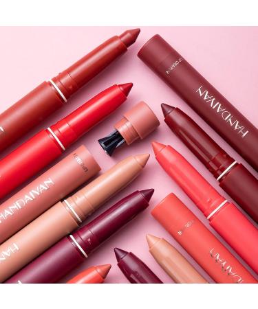 DELISOUL 6 Matte Lip Crayon Set | 2-in-1 Lip Liner and Lipstick | Long Wear Cream-to-Matte Makeup | Smudgeproof & Water-Resistant Lipstick (01) - Buy Online on SooperMarket.com
