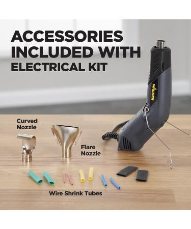 Wagner HT400 Electric Heat Gun Kit for Electrical Repair & Shrink Wrapping - Dual Temperature 680 F & 450 F - Ideal for Auto Body Work & Electric Wiring - Buy Online on SooperMarket.com