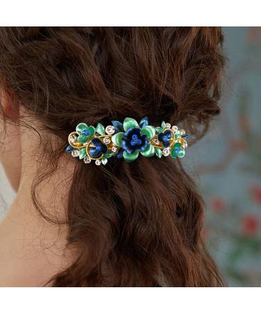 NAIHOD Vintage French Hair Barrettes - Luxurious Flower Leaf Butterfly Hair Clips - 3Pcs Bridal Hair Pins for Women & Girls - Wedding Party Jewelry - Buy Online on SooperMarket.com