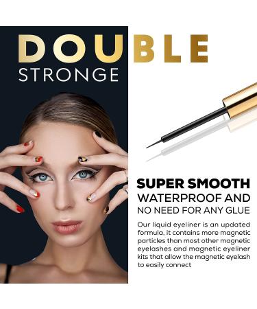 DUXEC Magnetic Eyelashes with Eyeliner Kit - 7 Reusable 3D Natural Look Pairs | Waterproof, Easy to Wear, No Glue Needed | Includes Tweezers (Pack of 1) - Buy Online on SooperMarket.com