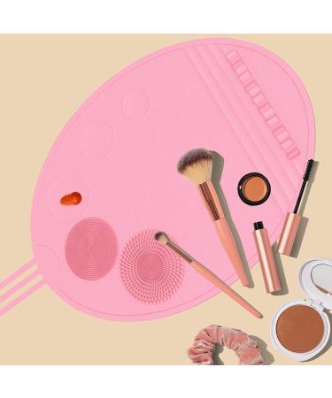 Brush Cleaning Mat Makeup Brush Cleaning Mat Scrubbing Mat for Daily Use Valentine's Day All Pink - Buy Online on SooperMarket.com