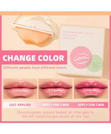Color Changing Lazy Lipstick & Magic Blush - PH Temperature Changing Tinted Lip Balm for Hydrated Long-Lasting Lips & Cheeks - Buy Online on SooperMarket.com