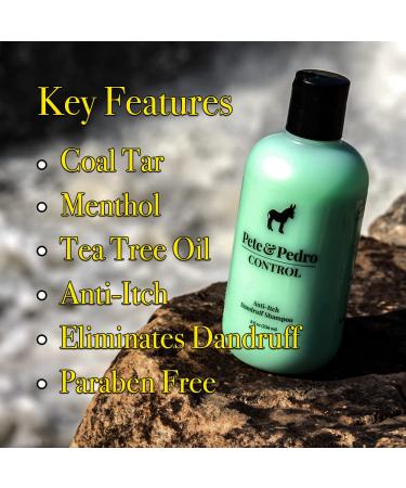 Pete & Pedro Control & Condition Set - Extra-Strength Dandruff Shampoo & Anti-Itch Treatment + Peppermint Conditioner for Dry Hair & Itchy Scalp - Men & Women | Seen on Shark Tank - 8 oz - Buy Online on SooperMarket.com