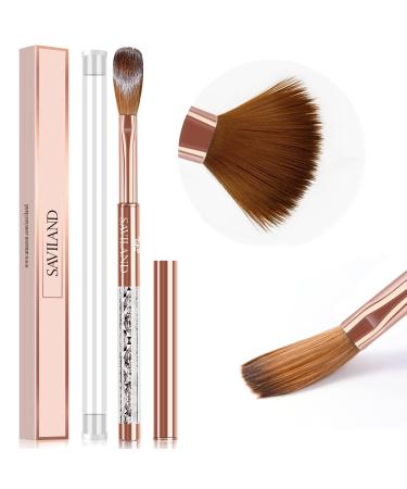 Saviland acrylic brush for nails (size 16) - acrylic brush nails kolinsky brush acrylic nails acrylic brush nail for acrylic powder & acrylic liquid brush for acrylic nails acrylic nail brush gold size 16