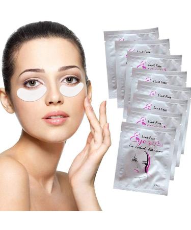 Sunallwell 100 Pairs Under Eye Gel Pads Eyelash Extension Pads Lints Free Eyelash Patches for Pro Salon & Individual Eyelash (100 Pairs)