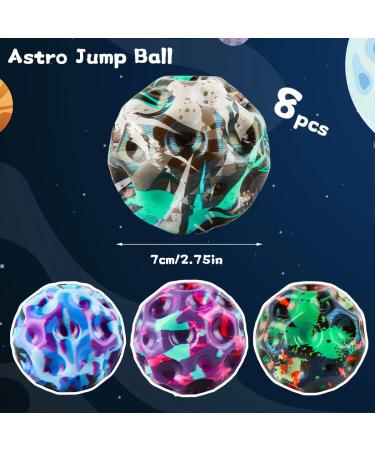 Buy Wdjlnzb Astro Jump Balls - 8PC Space Moon Balls for High Bouncing Fun | Galaxy Rubber Balls for Kids Outdoor Parties - Buy Online on SooperMarket.com