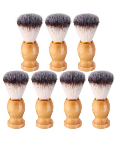 Yawdil Handmade Nylon Hair Brush for Men 7Pcs Shaving Brush Handmade Salon Tools for Men