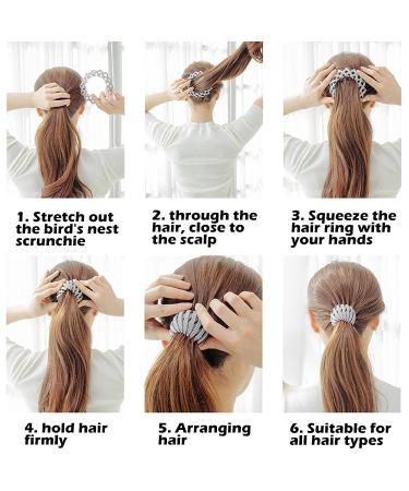 Sizobi 7Pcs Bird Nest Hair Clip Set for Women - Zabernim Hair Accessories | Bird Nest Hair Holder for Ponytails - Buy Online on SooperMarket.com