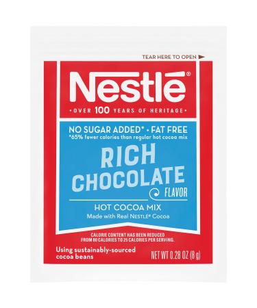 Nestle Hot Chocolate Packets, Hot Cocoa Mix, No Sugar Added and Fat Free, 30 Count (0.28 ounce Each)