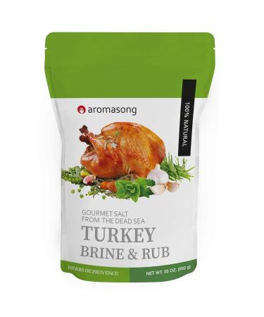 Aromasong Turkey Brine - 100% Natural - 2 LB - For Wet & Dry Brining. (Herbs De Provence seasoning)