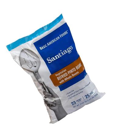 Santiago Vegetarian Refried Pinto Beans 27.09 oz - Authentic Mexican Flavor | Non-GMO & Gluten-Free - Buy Online on SooperMarket.com