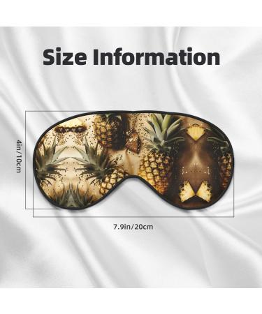 Gold Glitter Pineapple Eye Mask | Soft & Breathable Sleep Patch for Women | Perfect Travel Accessory - Buy Online on SooperMarket.com