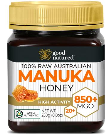 Manuka Honey MGO 850+ / 20+ Medical Grade Manuka - High Strength - Non GMO - Raw, Active - AMHA Certified - (NPA 20+) - 250g by Good Natured