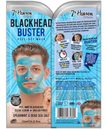 7th Heaven Men's Skin Essentials Gift Set with 4 Face Masks and 1 Set of T-Zone Pore Strips - Includes Black Wash Bag Exfoliating Body Puff and Grey Sports Towel - Buy Online on SooperMarket.com
