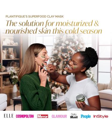 Plantifique Organic Clay Mask with Avocado & Green Tea - Vegan Skincare for Radiant Skin - Buy Online on SooperMarket.com