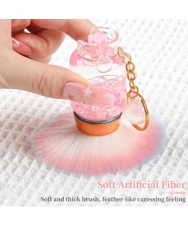 Buy Nail Dust Brush for Acrylic Nails | Soft Kabuki Nail Art Cleaner | Perfect for Makeup & Manicure - Pink & White - Buy Online on SooperMarket.com