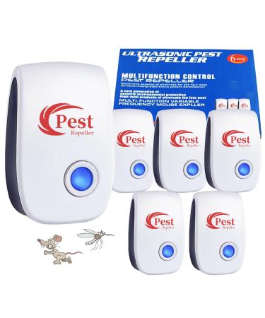 Ultrasound pest control 6 pieces electronic insect offset mosquito protection interiors ultrasound mouse defense plug-in pest repeller for mosquitoes insects spiders cockroache rats