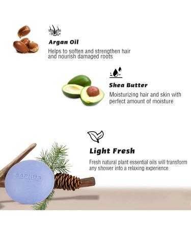 3-in-1 Shampoo Conditioner & Body Wash Bar | Moisturizing pH Balanced Sulfate Free for Men Women & Kids | Travel Friendly 3oz - Buy Online on SooperMarket.com
