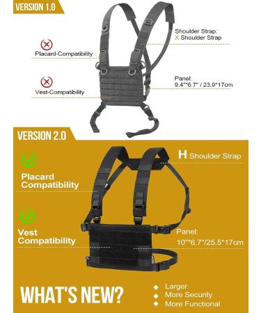 OneTigris ROC Chest Rig Tactical Modular Panel with Removable Shoulder Strap and Waist Strap Black  Version 2.0 - Buy Online on SooperMarket.com